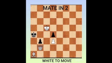 MATE IN 2 🤯 WHITE TO MOVE 🤔 #chess #checkmate #puzzle #shorts