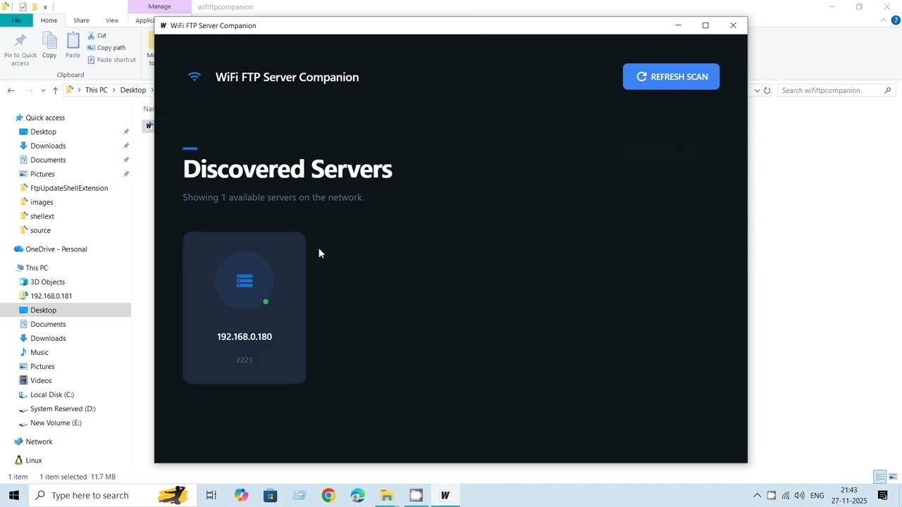 Companion app to solve IP address change issue