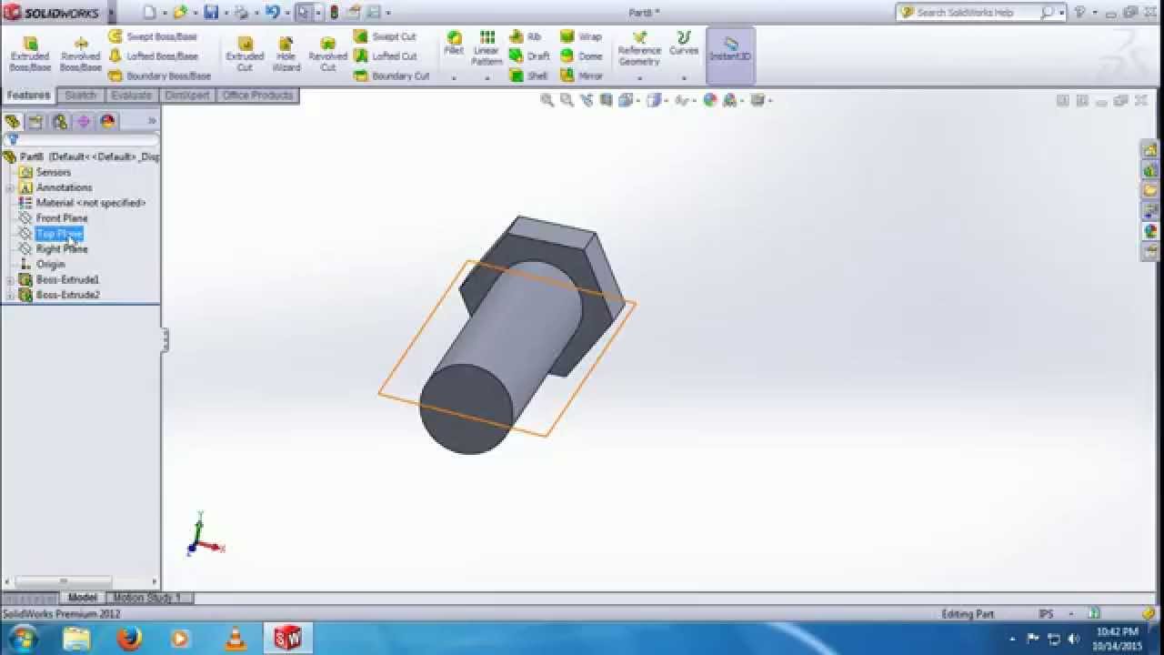 SolidWorks In Hindi - Swept Cut - YouTube