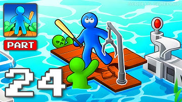 Zombie Raft - Gameplay Walkthrough Part 24 - Outlast Zombies on the Ocean (iOS, Android)