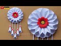 Paper flower wall hanging  ide kreatif hiasan dinding dari kertas origami  hiasan kamar cantik