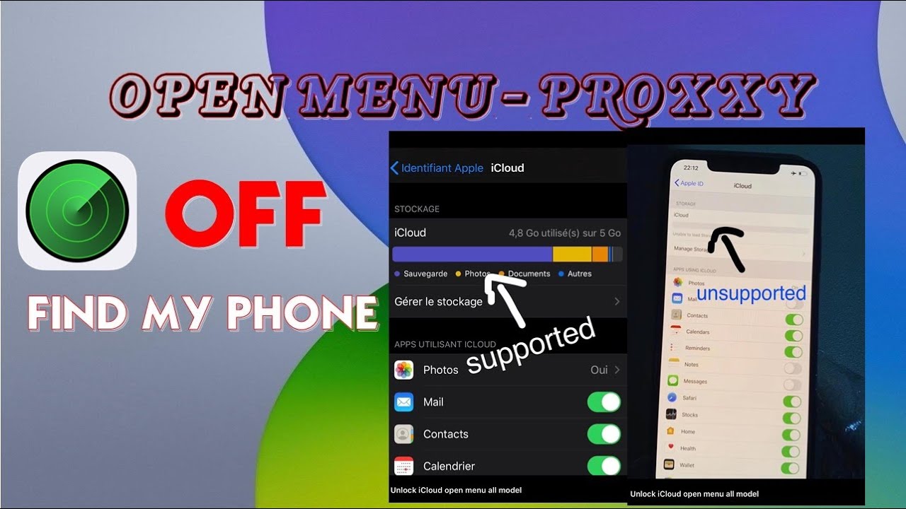 OPEN MENU PROXY OFF FIND MY PHONE - YouTube
