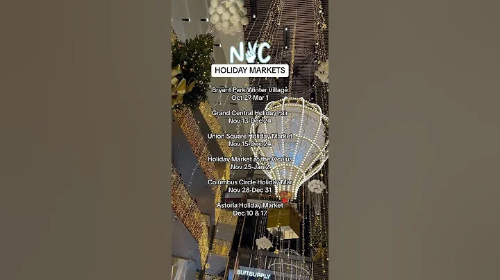 Save the Date for these upcoming Holiday Markets in NYC #shorts
