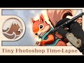 Tiny Photoshop Editing Time-Lapse 🐿️ Squirrel Enlightenment || #boardgames #photoshop #timelapse