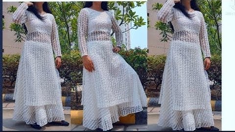 नेट की डिजाइनर कुर्ती बनाना सीखे कटिंग सिलाई | how to make net kurti | net kurti cutting stitching