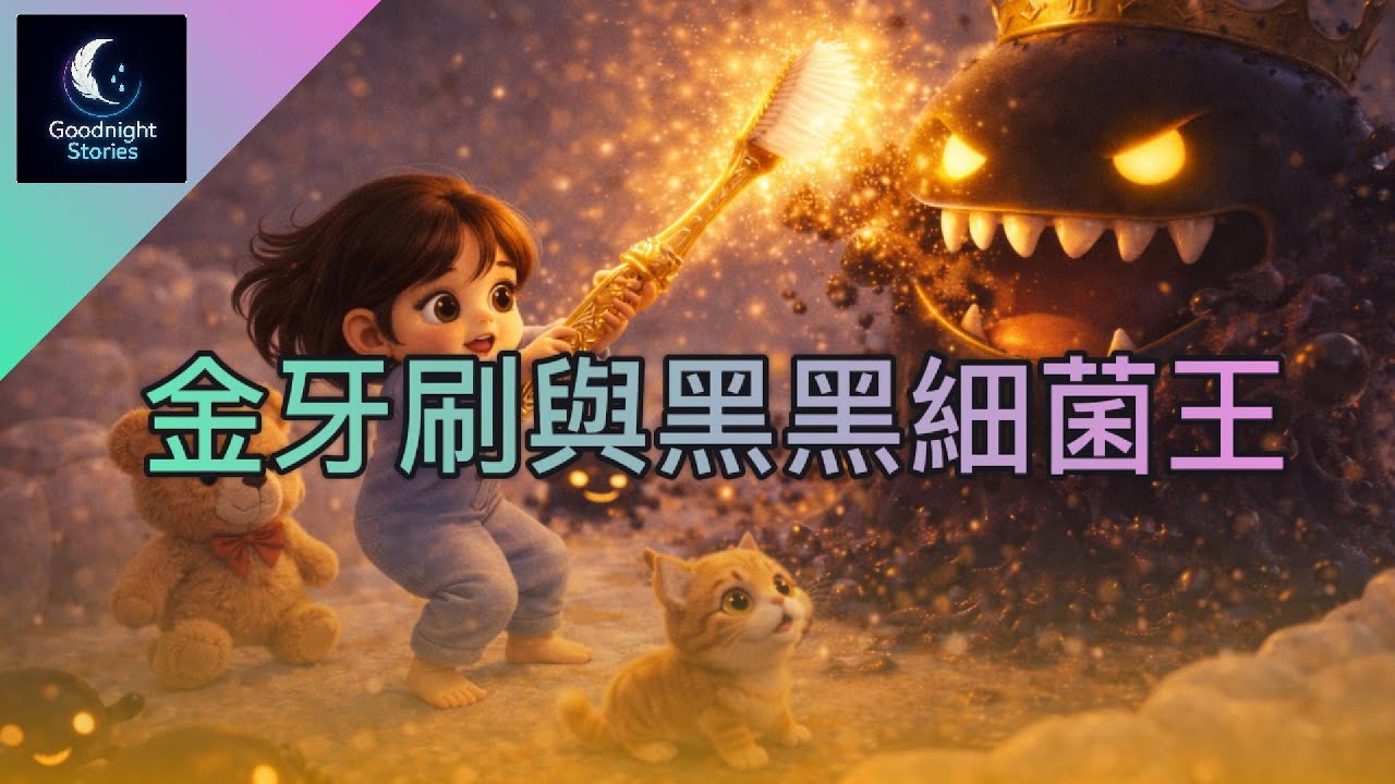 【霓霓的奇幻之旅】《金牙刷與黑黑細菌王🪥🌙》｜睡前療癒故事｜助眠放鬆・溫柔低語｜ EP.16