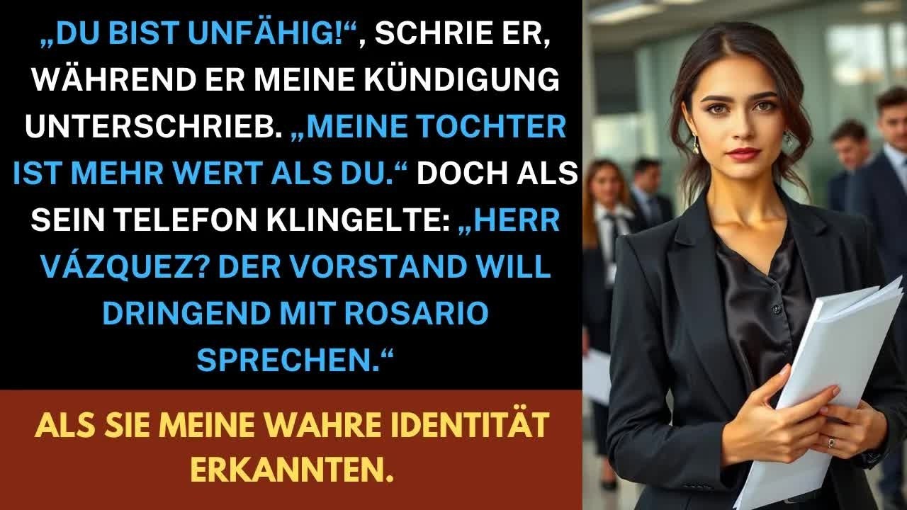 Die Tochter Des Chefs Schloss 100 Mio $ Ab, Während Ich Entlassen Wurde …Dann Rief Mich Der Vors