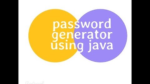 PASSWORD GENERATOR USING JAVA
