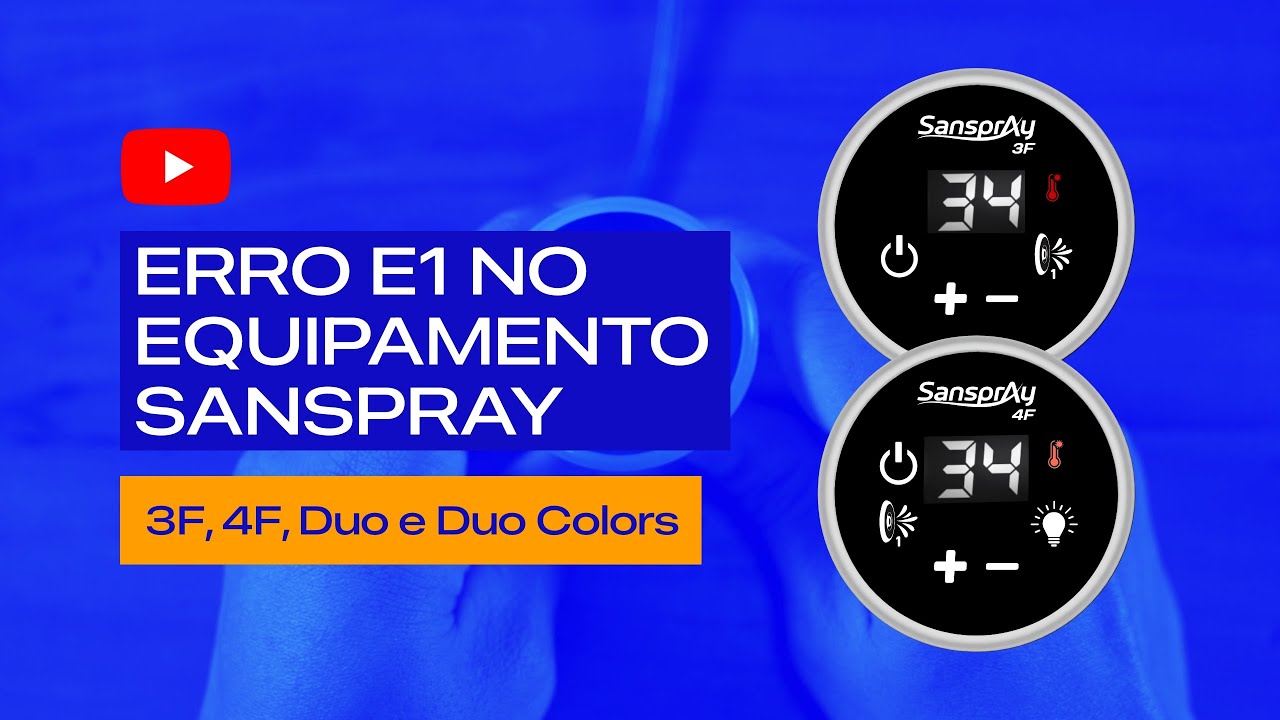 Erro E1 calibragem no sensor de nível - Equipamento 3F, 4F, Duo e Duo Colors Sanspray