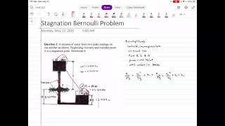 [MAE 242] Applying the Bernoulli equation for two opposing streams