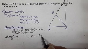 Theorem 7.8 Chapter 7, Triangles ,Class IX, Mathematics