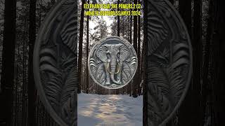 ELEPHANT Save the Powers 2 Oz Монета Серебро 5$ Ниуэ 2024 #shorts