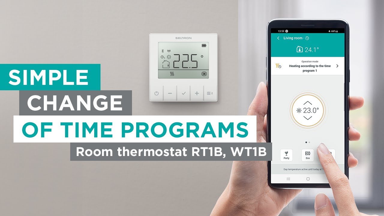 How to simply change the Seltron RT1B room thermostat time programs with the Clausius BT app