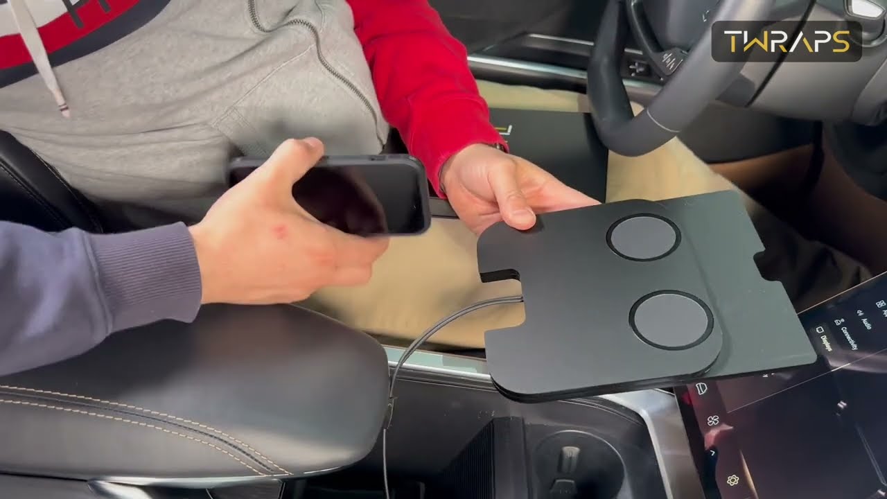 Dual Wireless Charger (MagSafe compatible) for Lucid Air, by TWRAPS