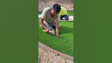 artificial grass and install #artificialturf #lawncare #landscape