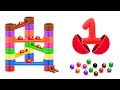 Learn Numbers with a Giant Marble Maze Run - Numbers Video for Children