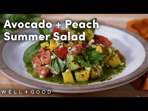 A Celebrity Chef's Avocado and Peach Summer Salad Recipe | Cook With Us | Well+Good