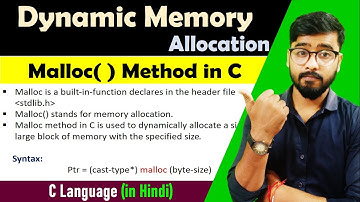 Malloc( ) method in C | Dynamic Memory Allocation | #malloc_in_c