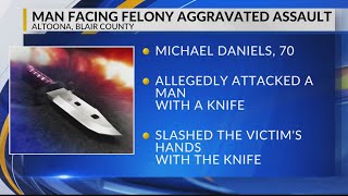 'I'm going to slit your throat' Man arrested after knife attack