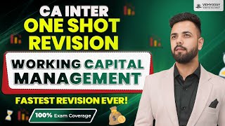 Working Capital Management| One Shot Revision | CA Inter | Financial management | CA Pratik Pandey