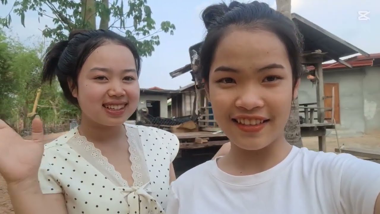 สาวลาวบ้านๆยามเเลง  บ่าวไทยมาเล่นนำ🇱🇦🇹🇭#สปปลาว