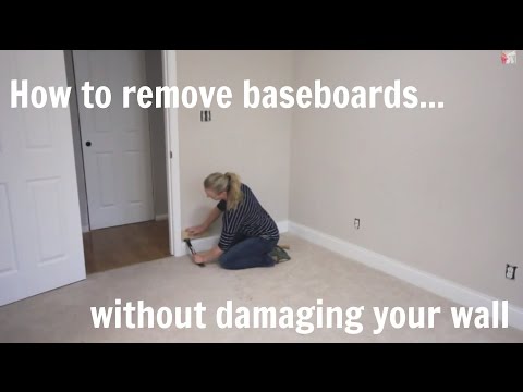 दीवार या मोल्डिंग को नुकसान पहुंचाए बिना बेसबोर्ड को कैसे हटाएं