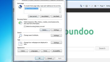 How to remove youndoo.com homepage