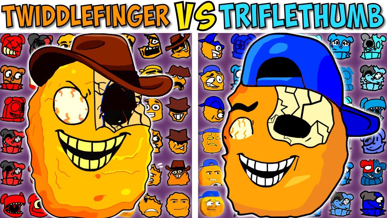 ALL TWIDDLEFINGER VS TRIFLETHUMB | FNF Character Test | Gameplay VS Playground