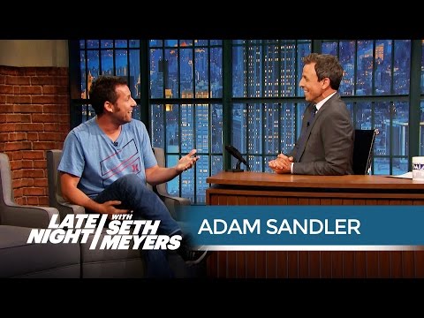 Adam Sandler on Working with Will Forte - Late Night with Seth Meyers