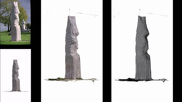 [VALS_SFM_17] 3D reconstruction of Triffin, a rock sculpture, with openMVG.