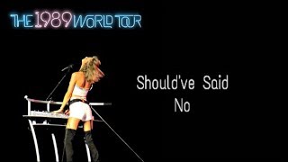 Video thumbnail of "Should've Said No (Acoustic) (1989 World Tour) Audio"