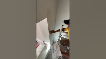 Simple Skim Coating Work #shorts #plaster #skimcoat #construction #satisfying