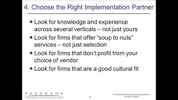 ERP Software Selection Success: 10 Tips From the Pros at Panorama - Part 2