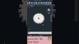 AutoCAD 3D - Gear View #geardesign #shorts #autocad3dtutorial