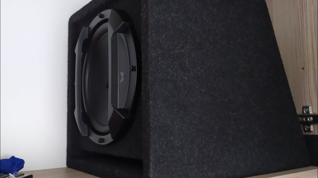 1 cassa attiva compatibile con ALPINE SWE-815 subwoofer da 8 20,00 cm 200 mm diametro 100 watt rms 300 watt max 2+2 ohm bass reflex auto, 1 pezzo