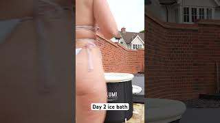 Day 2 of my ice bath challenge. Check out my full YouTube on my channel ❤️
