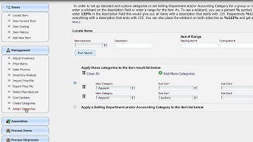 Working With Inventory Categories in Lizzy