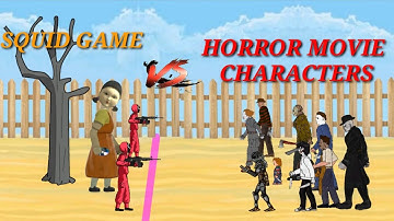Squid game vs Jason Michael Freddy Pennywise Chucky Leatherface Predator Jeff Ghostface Mr.X