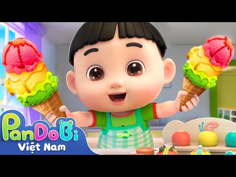 Tiệm kem của 3 chị em | Pandobi học mà chơi | Nhạc thiếu nhi vui nhộn | Super Pandobi