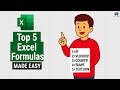 Top 5 Excel Formulas You Must Know (With Real Examples!)