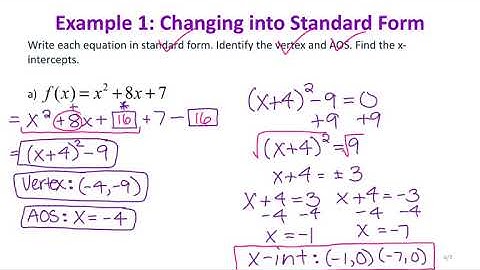 Precalc 2.1 Day 1 Quadratic Functions