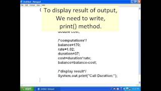 Simpal Java Program using Notepad - Lesson-7  Std-12