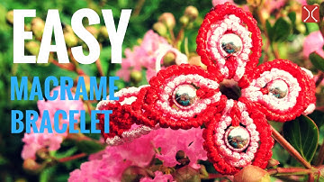 DIY macrame bracelet - Four leaf clover - tutorial by Tita