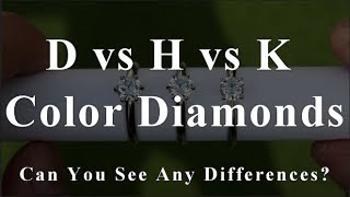 D vs H vs K Color Diamond Rings Comparison