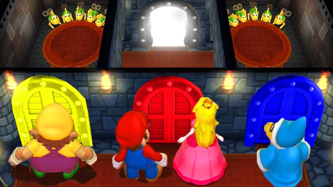 Mario Party 9 MiniGames Mario Vs Wario Vs Peach Vs Kamek (Master Difficulty)