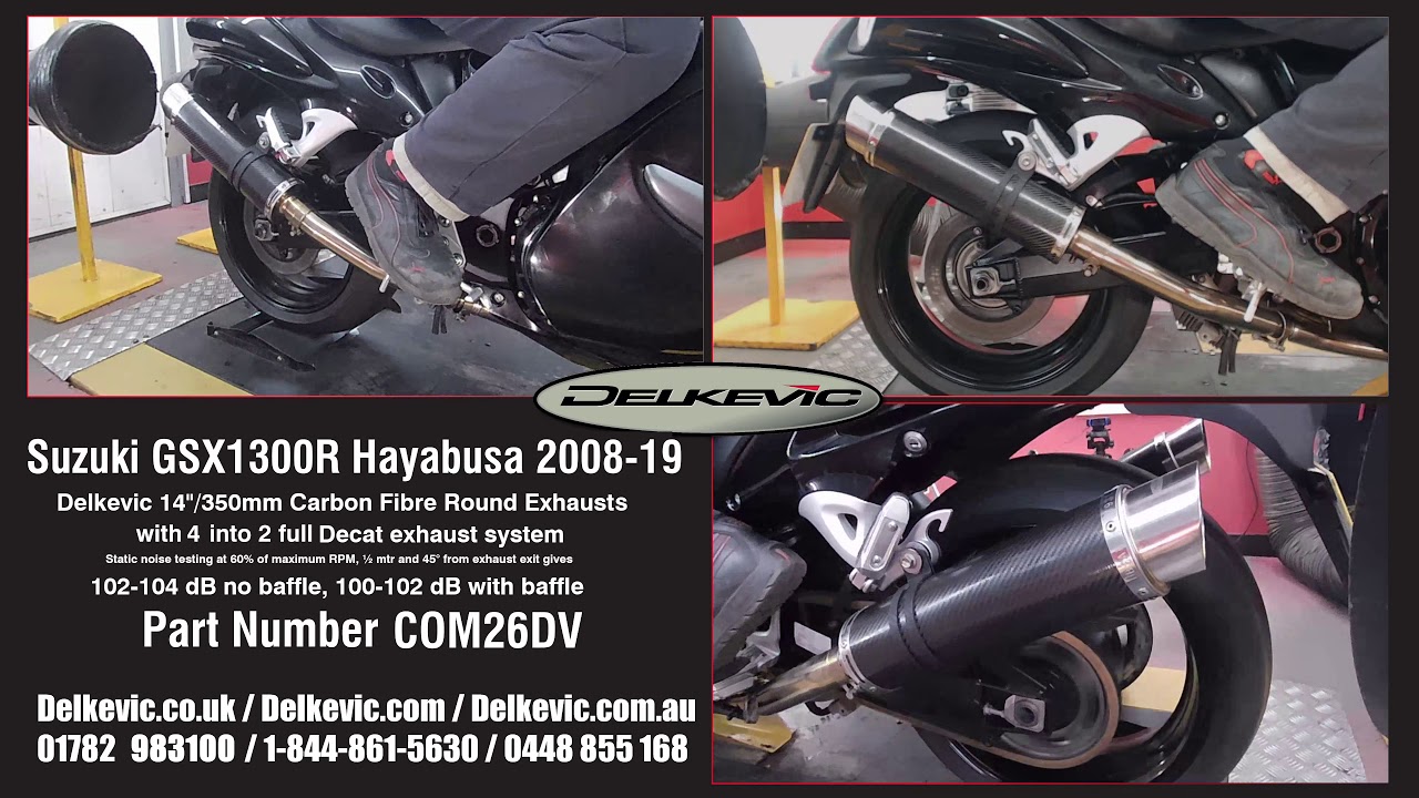 隼08 デルケビック　カーボンサイレンサー Delkevic Exhaust Muffler Carbon 4 into 2 DL10 Round sound Suzuki