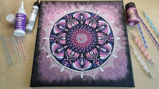 SPRING LILAC Dot Mandala | How to paint | Paintings with a Story | Step by Step |#59