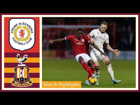 Crewe Bradford Goals And Highlights