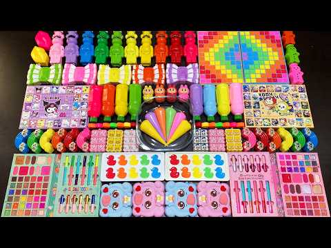 RELAXING WITH CLAY PIPING BAGS VS GLITTER VS MAKEUP ! Mixing Random Things Into Slime #7602