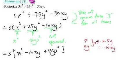 S3 Chp.1.3 Factorization by using Identity of Perfect Square